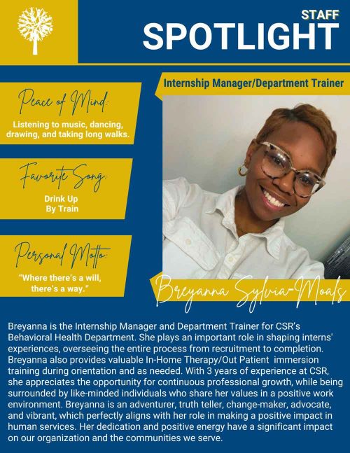 Staff Spotlight on Breyanna Sylvia Moals