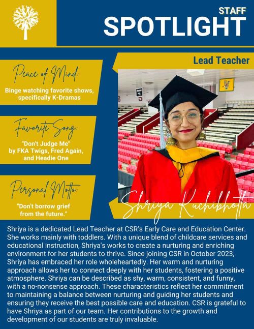 Staff Spotlight on Shriya Kuchibhoffa